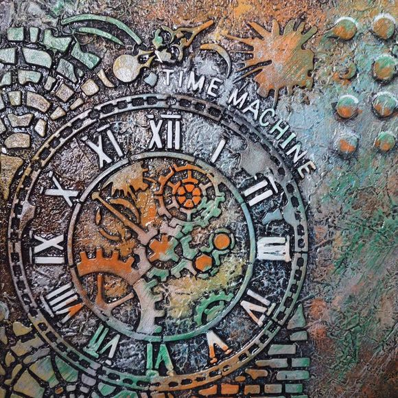 Acrylic Paint Collage Mandala Compass 3D - Picture 3 of 7